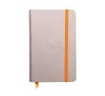 Rhodiarama carnet rembordé rigide 9x14 cm 192 pages uni papier ivoire 90g fermeture élastique - Beige