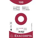 Paquet 100 fiches sous film - bristol dots non perforé - 125x200mm - Blanc