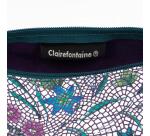 Céleste CUIR Trousse ronde Ø5,5x22 cm Multicolores