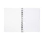 Duo Book cahier reliure intégrale A4+ 80 pages petits carreaux + 80 pages lignées détachables perforé 4 trous Rouge/Bleu - Bleu/rouge