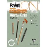 PaintON Vert de Gris bloc collé 30F A5 250g - Vert de gris