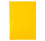 Etui carton de 100 pochettes coin PVC lisse haute résistance 13/100e - A4 - Jaune