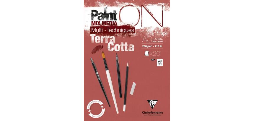 Bloc PaintON TERRACOTTA collé A3 20F