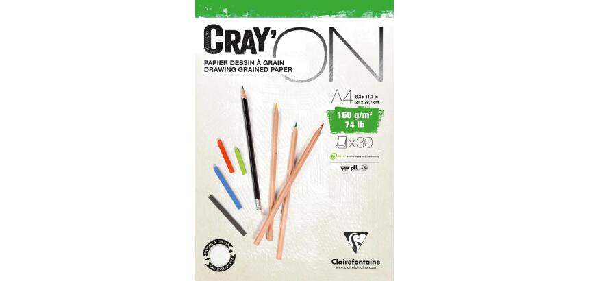 Cray'ON bloc collé 30F A4 160g