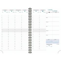 Recharge agenda de bureau Visuel Horizons 20S spiralé 15 x 21 cm Semainier Janvier à décembre 2026