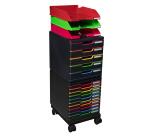 Set à roulettes pour modulos Roller set Office - Noir