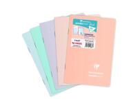 Carnet piqué Koverbook Blush 11x17cm 96 pages petits carreaux couverture polypropylène opaque bicolore Couleur aléatoire - Assortis