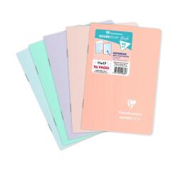 Carnet piqué Koverbook Blush 11x17cm 96 pages petits carreaux couverture polypropylène opaque bicolore Couleur aléatoire - Assortis