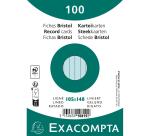 Fichas de cartulina bristol 205 g/m2 - Rayado - 105x148 mm - Azul cielo