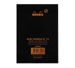 Bloc agrafé Rhodia N°13 10,5x14,8 cm 80 feuillets ligné 80g - Noir