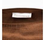 KLEO-PATHRA CUIR Trousse ronde Ø5,5x22 cm Bronze