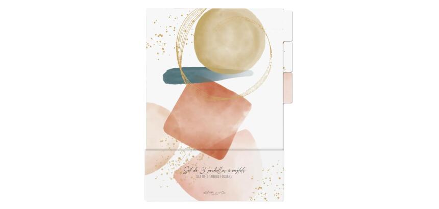 Evanescence, Set de 3 pochettes à onglets 22x31 cm, ass. - Multicolore