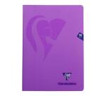 Cahier piqué Mimesys A4 96 pages ligné + marge couverture polypropylène - Assortis