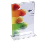 Porte-visuel droit vertical A6 - Cristal