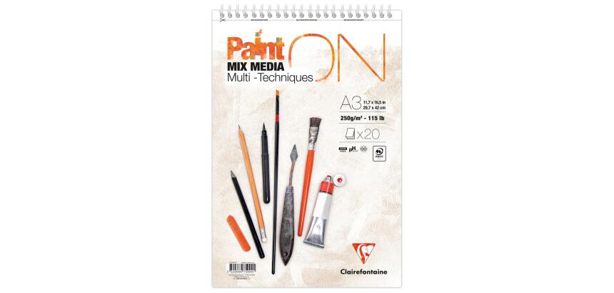PaintON bloc spiralé 20F A3+ 250g