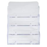 Distributeur de cartes de visite 4 cases - Cristal