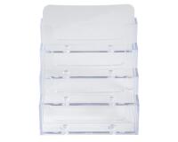 Distributeur de cartes de visite 4 cases - Cristal