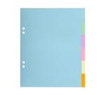 Intercalaires carte pastel 170g Forever 6 positions - 17x22cm - Couleurs assorties pastel