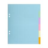 Intercalaires carte pastel 170g Forever 6 positions - 17x22cm - Couleurs assorties pastel