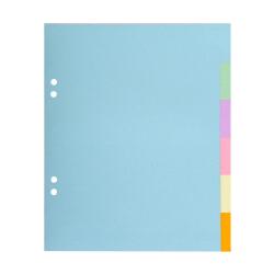 Intercalaires carte pastel 170g Forever 6 positions - 17x22cm - Couleurs assorties pastel