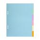 Intercalaires carte pastel 170g Forever 6 positions - 17x22cm - Couleurs assorties pastel