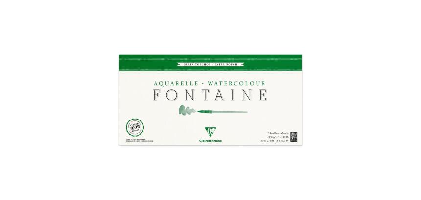 Fontaine bloc collé 4 côtés 15F 20x40cm 300g grain torchon