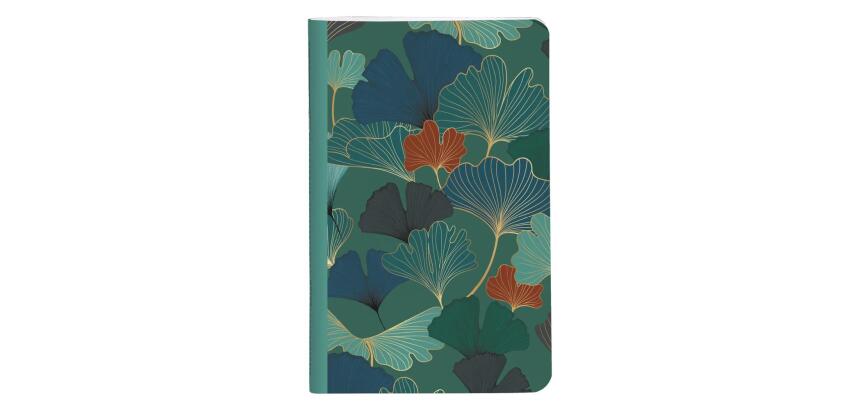 Gaïa bleu, Carnet cousu fil 7,5 x 12 cm, 48 pages, ligné