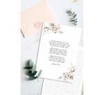 BLOC DE CORRESPONDANCE, 50 feuilles A4 (21x29,7cm) 90g, Eucalyptus - Rose