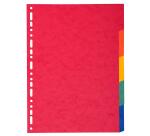 Intercalaires carte lustrée 225g 5 positions - A4 - Couleurs assorties