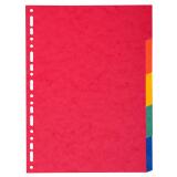 Intercalaires carte lustrée 225g 5 positions - A4 - Couleurs assorties