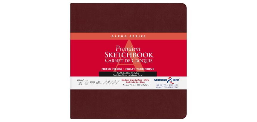 Alpha Series carnet souple 46F 19x19cm 150g - Blanc