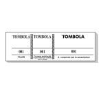 Bloc tombola 100 feuillets numérotés de 3 volets - Format 4,8x15 cm - Couleurs assorties