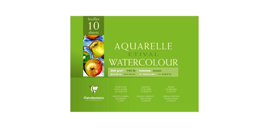 Etival bloc collé 4 côtés 10F 30x40cm 300g grain torchon