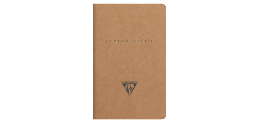 Flying Spirit piqûre textile 7,5x12cm 48 pages ligné motifs assortis papier ivoire 90g - Kraft