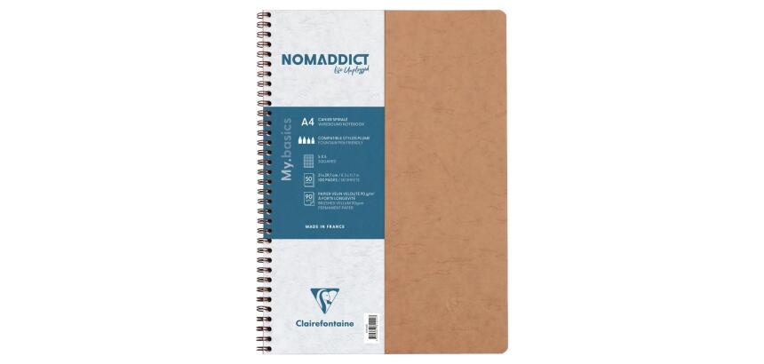 Cahier reliure intégrale Age Bag A4 100 pages petits carreaux - Tabac