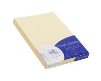 25 Tafel/Naambordjes 35x100mm Vergé de France 210g - Ivoor