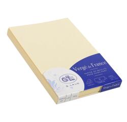 Lalo, 25 Tischkarten gefalzt mit Goldrand, 35x100mm, 210g, Vergé de France