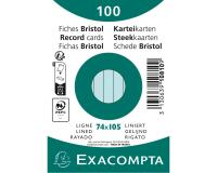 Fichas de cartulina bristol 205 g/m2 - Rayado - 74x105 mm - Azul cielo