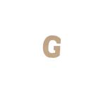 Lettre G kraft 20cm - Kraft