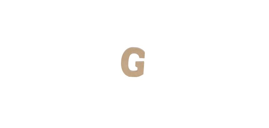 Lettre G kraft 20cm - Kraft