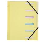 Clasificadores con 3 solapas ventanas troqueladas Chromaline Pastel - Tamaño: 25x32 cm para: A4 - Colores surtidos