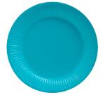 Plate, paper, round, 230 mm, turquoise blue