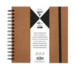 Album à personnaliser de 40 feuilles 200g/m2 au format 20x20cm - Kraft