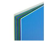 Trieur rigide HARMONIKA® Campus Neon dos extensible 9 compartiments - Bleu