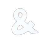Lettre & 12cm - Blanc