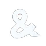 Lettre & 12cm - Blanc