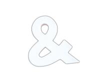 Lettre & 12cm - Blanc