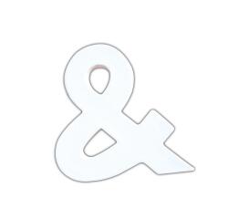 Lettre & 12cm - Blanc