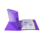 Classeur 2 anneaux plastifié Exacompta Crystal A5 - Dos 4 cm couleurs assorties