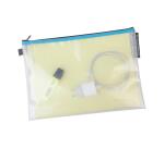 Funda bolsa EVA transparentes cierre con cremallera A4 3/10e - Colores surtidos
